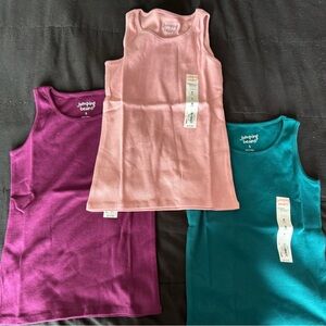 Girl’s Tank Tops in Purple, Pink, and Teal